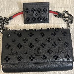 Christian Louboutin Black Embellished Clutch